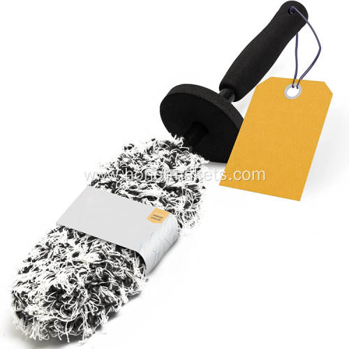 Car Wheel Cleaning Microfibre Wheel Brush, Black and Gentle Car Rim Detailing Brush